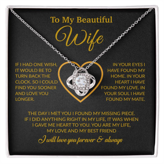 To My Wife Necklace, Christmas Gifts For Women, Anniversary Gift For Wife 21_12_Gold