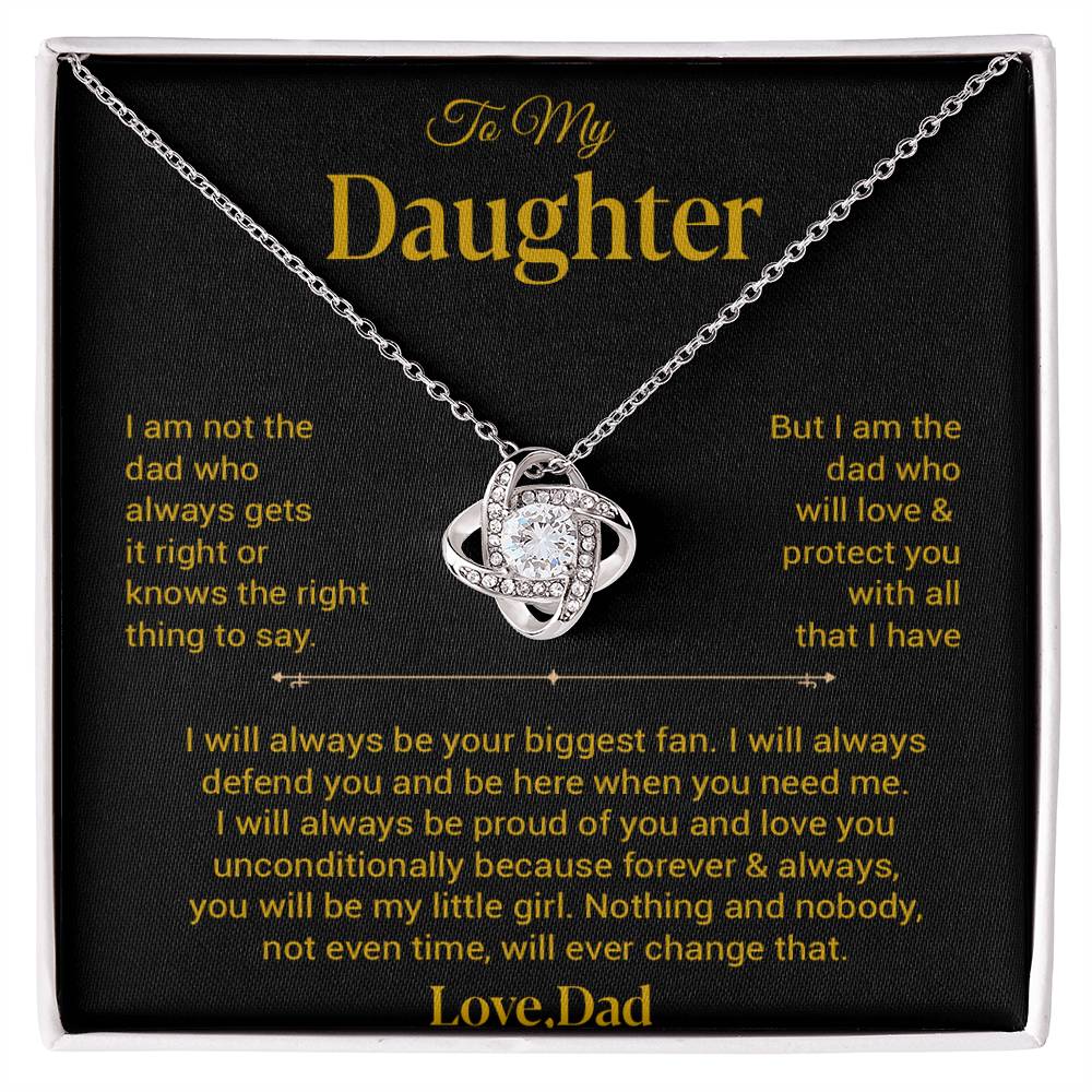 To My Daughter Necklace, Gift for Daughter from Dad, Father Daughter Necklace 21_11_Gold