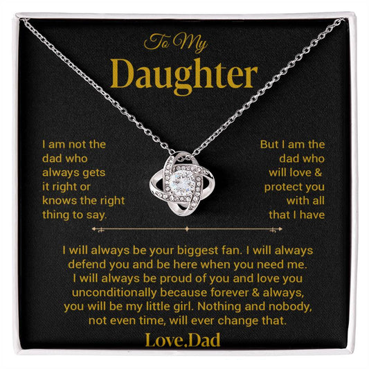 To My Daughter Necklace, Gift for Daughter from Dad, Father Daughter Necklace 21_11_Gold