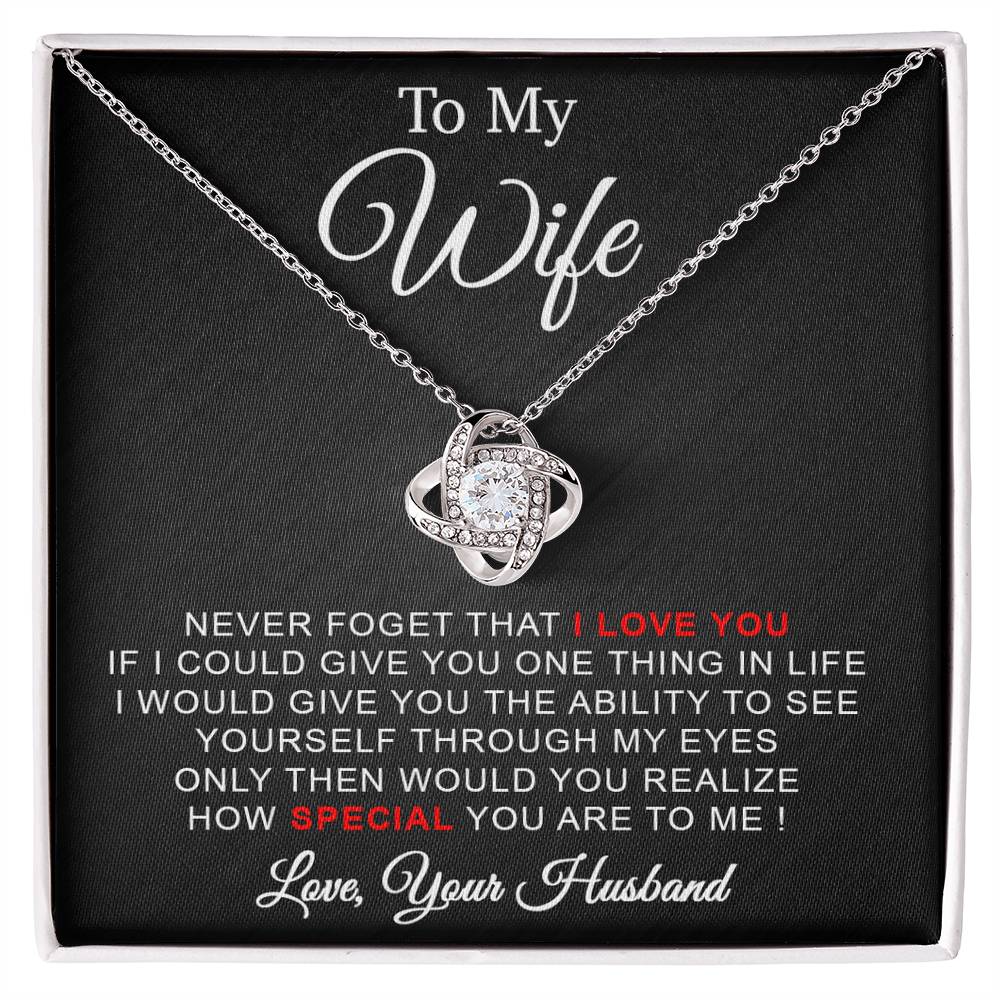 To My Wife Necklace Wife Gift from Husband, Anniversary Gift, Wife Birthday Gift