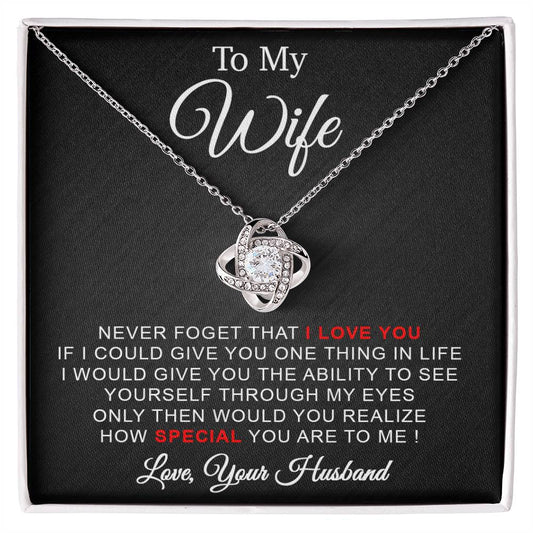 To My Wife Necklace Wife Gift from Husband, Anniversary Gift, Wife Birthday Gift