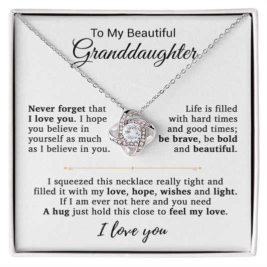 To My Granddaughter Necklace, Birthday Gift For Granddaughter, Birthday Gifts 14_9
