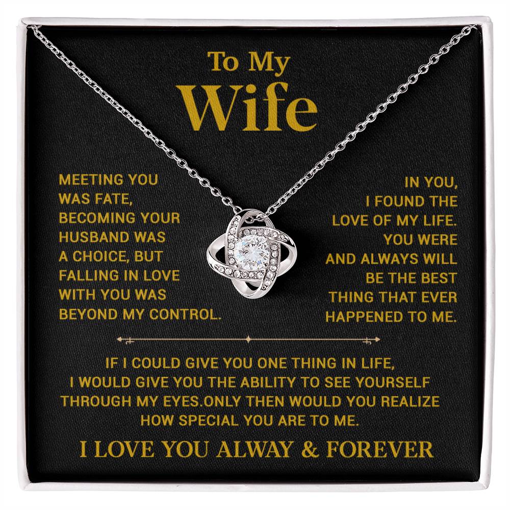 To My Wife Necklace, Gift For Wife, Anniversary Gift,Christmas Gift 20_11_Gold