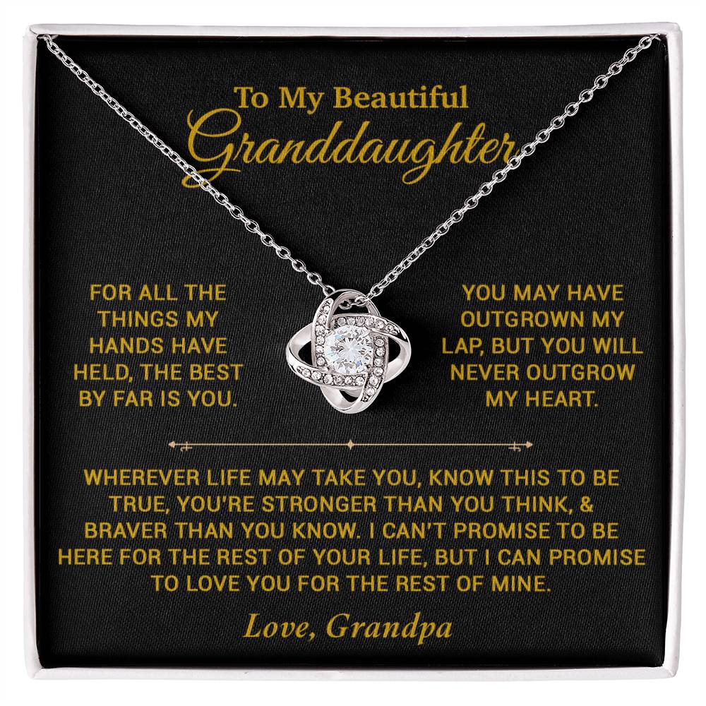 To My Granddaughter Necklace, Birthday Gift For Granddaughter, Birthday Gifts 8_6_Gold