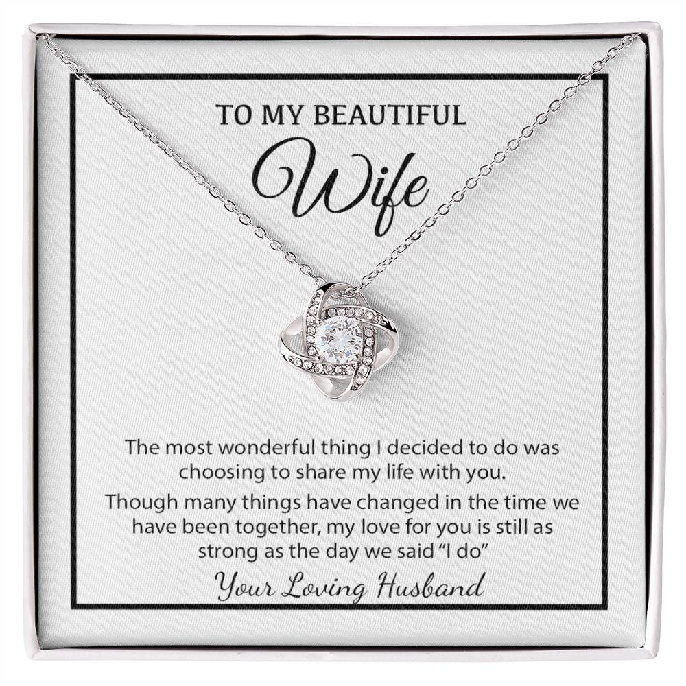 To My Wife Necklace, Christmas Gifts For Women, Anniversary Gift For Wife 4_12_White