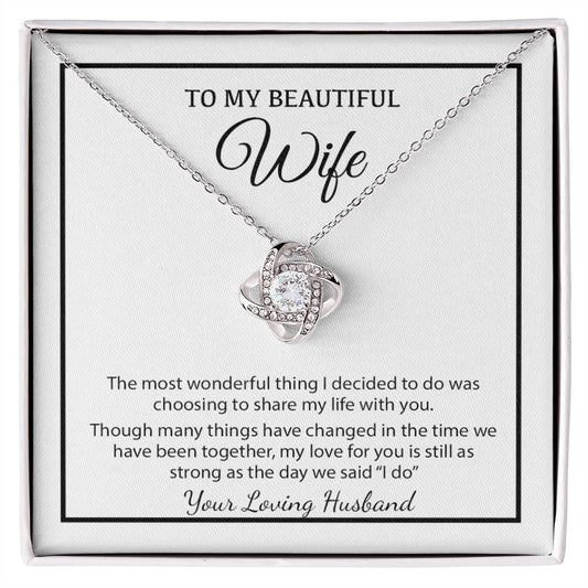 To My Wife Necklace, Christmas Gifts For Women, Anniversary Gift For Wife 4_12_White