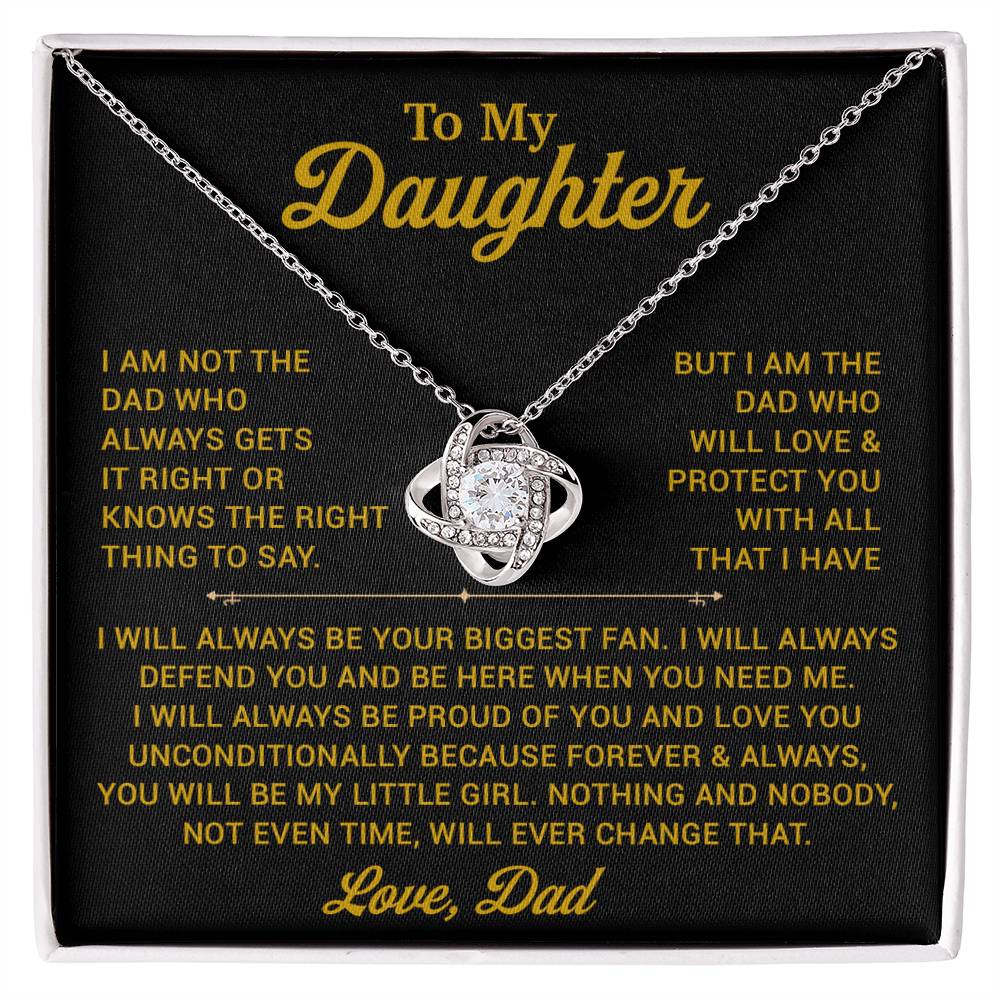 To My Daughter Necklace, Gift for Daughter from Dad, Father Daughter Necklace 1_11_Gold