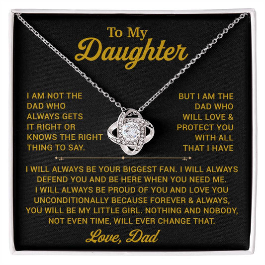 To My Daughter Necklace, Gift for Daughter from Dad, Father Daughter Necklace 1_11_Gold