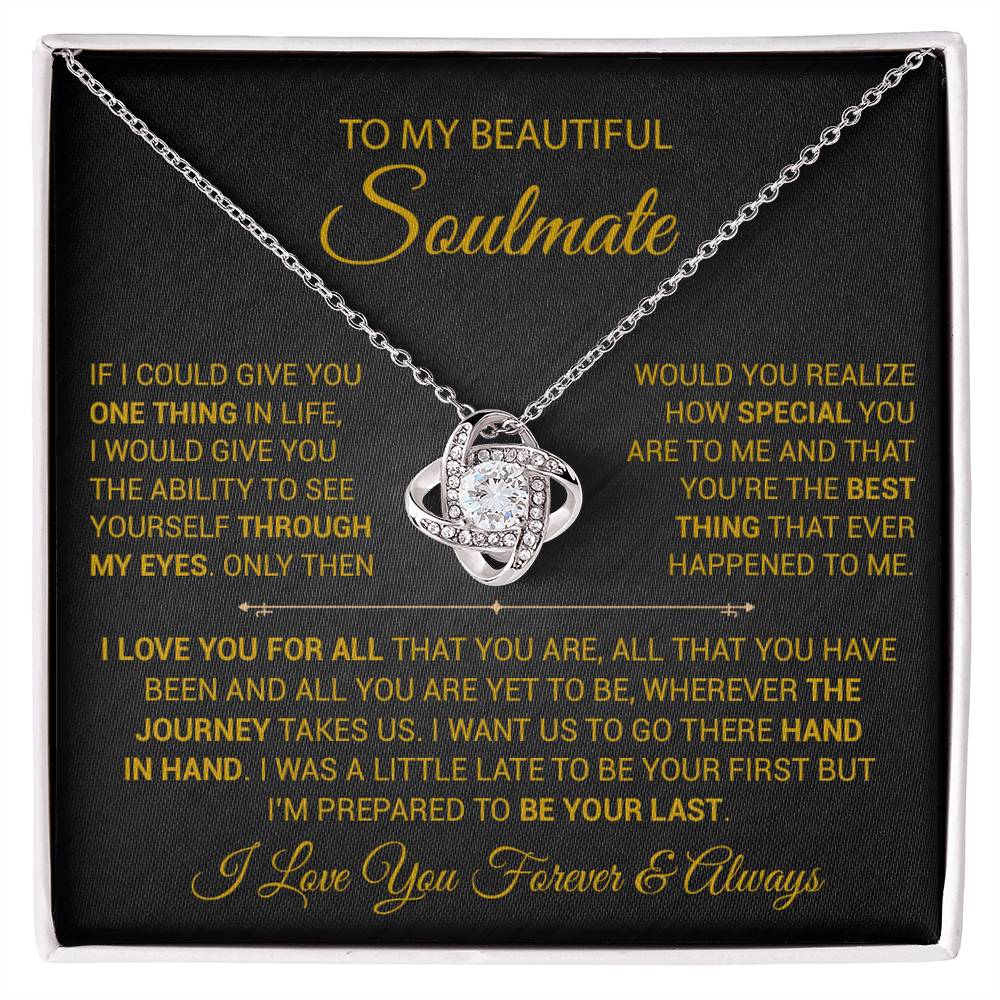 To My Soulmate Necklace, Gift For Wife Girlfriend From Husband, Christmas Gift 9_9_Gold