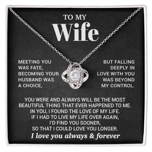 To My Wife Necklace, Christmas Gifts For Women, Anniversary Gift For Wife 7_10_Black
