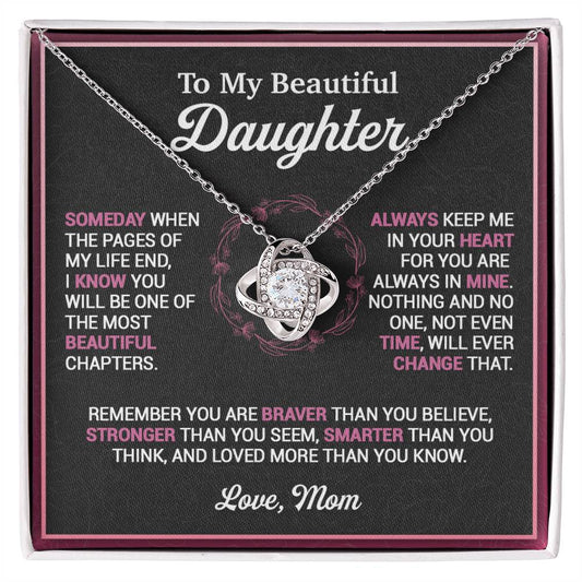 To My Daughter Necklace, Gift for Daughter from Mom, Mother Daughter Necklace 16_11