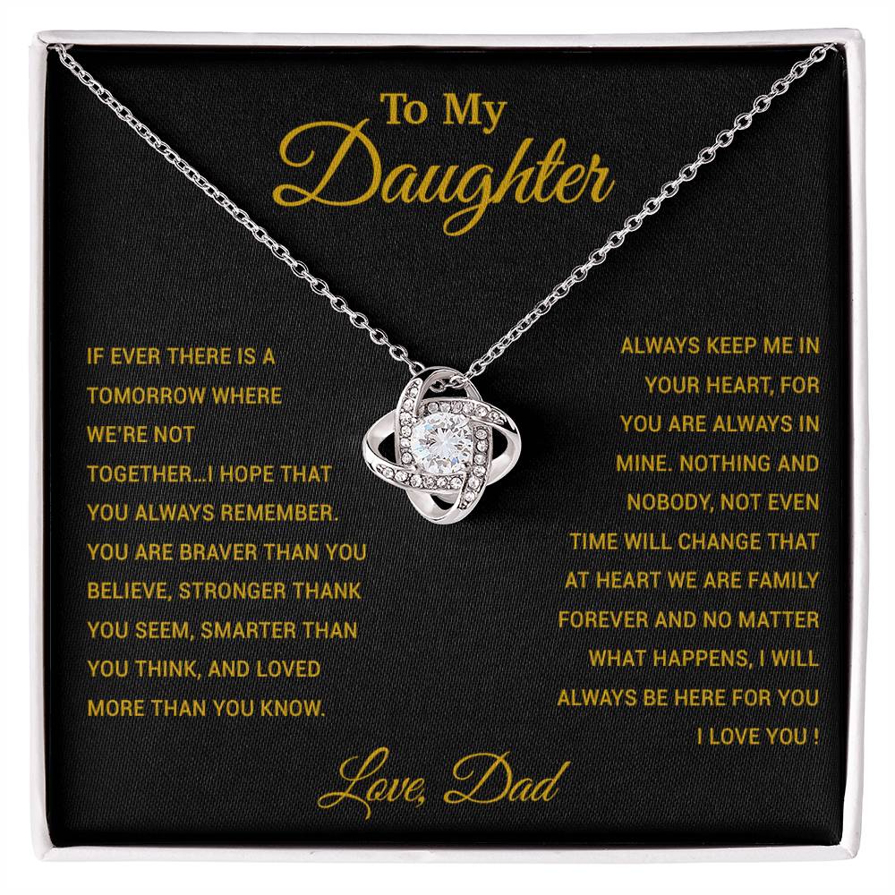 To My Daughter Necklace, Gift for Daughter from Dad, Father Daughter Necklace 26_3_Gold