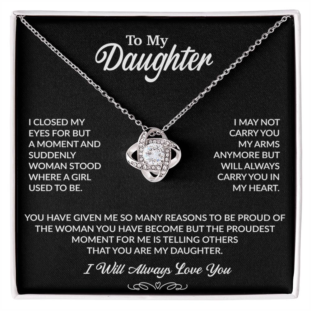 To My Daughter Necklace, Gift for Daughter from Dad, Daughter Father Necklace 27_9_Black