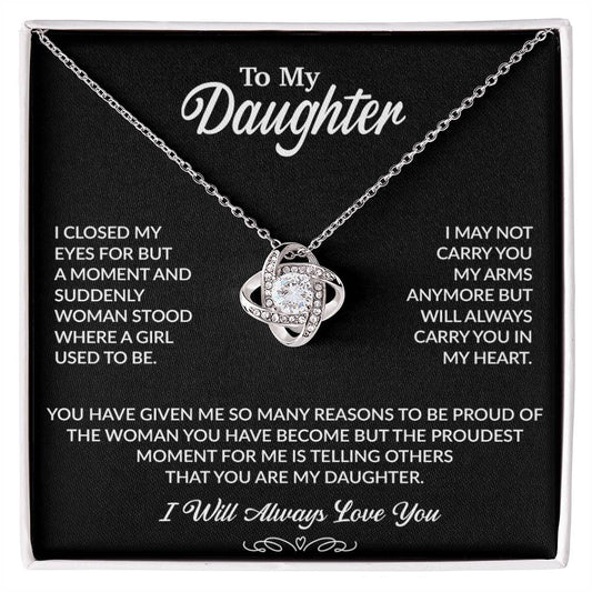 To My Daughter Necklace, Gift for Daughter from Dad, Daughter Father Necklace 27_9_Black