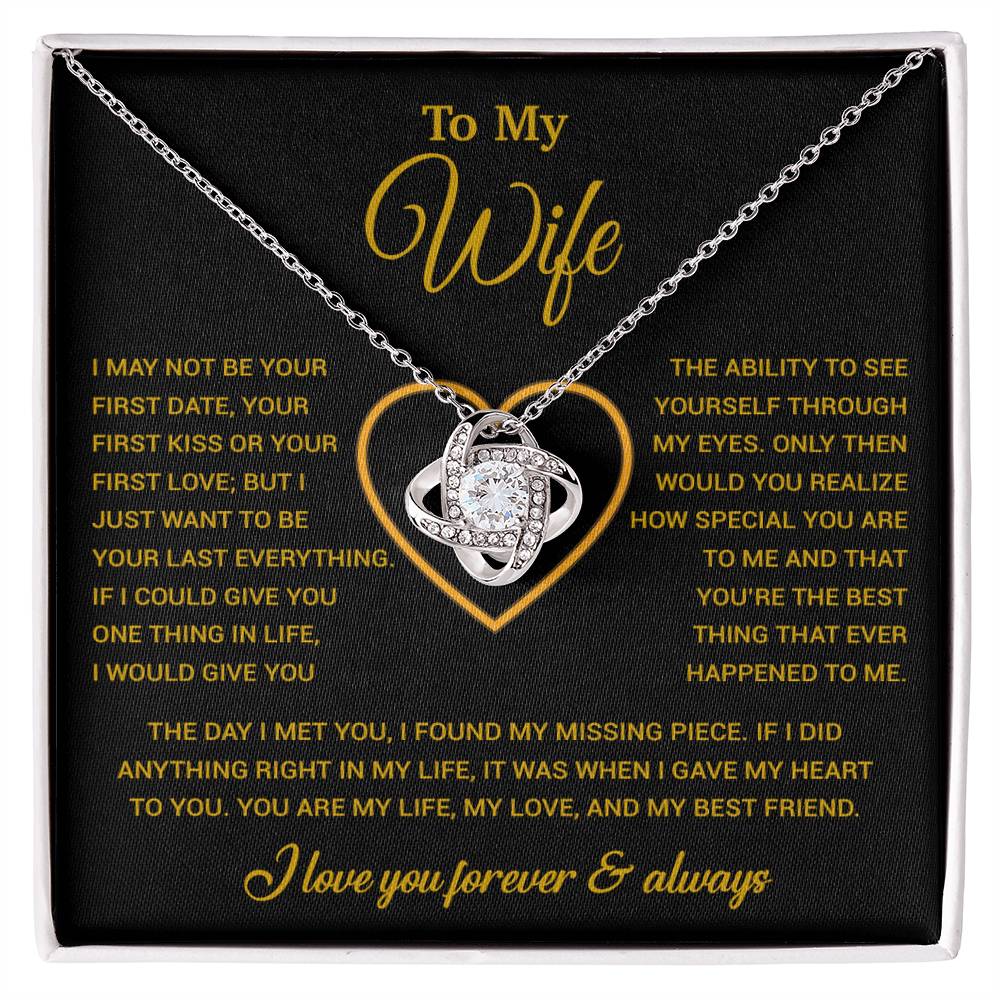 To My Wife Necklace, Christmas Gifts For Women, Anniversary Gift For Wife 29_12_Gold