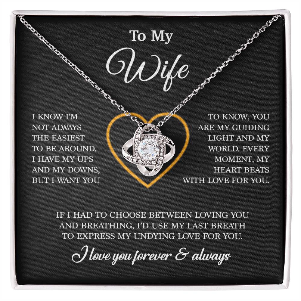 To My Wife Necklace, Gift For Wife, Anniversary Gift For Wife, Necklace For Wife 12_3_Black