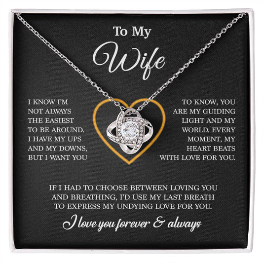 To My Wife Necklace, Gift For Wife, Anniversary Gift For Wife, Necklace For Wife 12_3_Black