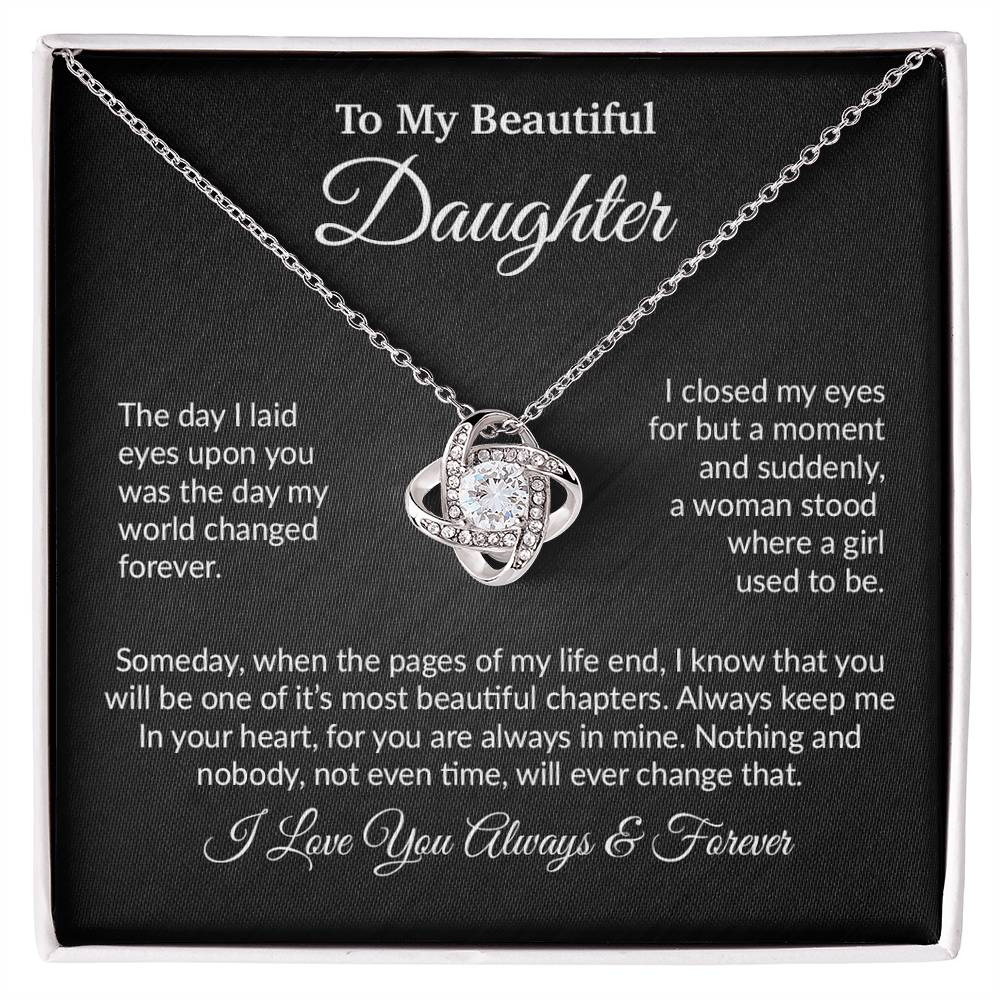 To My Daughter Necklace, Daughter Mother Necklace, Daughter Gift From Mom 8_11_Black