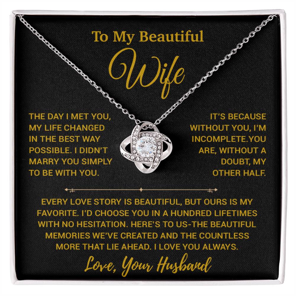 To My Wife Necklace, Vanlentines Gifts For Women, Anniversary Gift For Wife 29_12_Gold