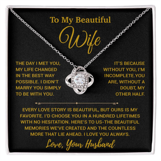 To My Wife Necklace, Vanlentines Gifts For Women, Anniversary Gift For Wife 29_12_Gold