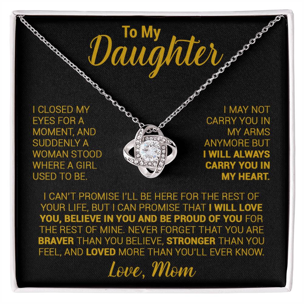 To My Daughter Necklace, Daughter Mother Necklace, Daughter Gift From Mom 22_8_Gold