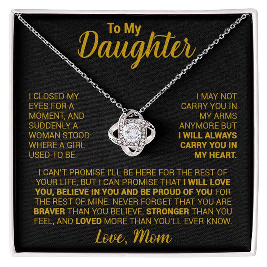 To My Daughter Necklace, Daughter Mother Necklace, Daughter Gift From Mom 22_8_Gold