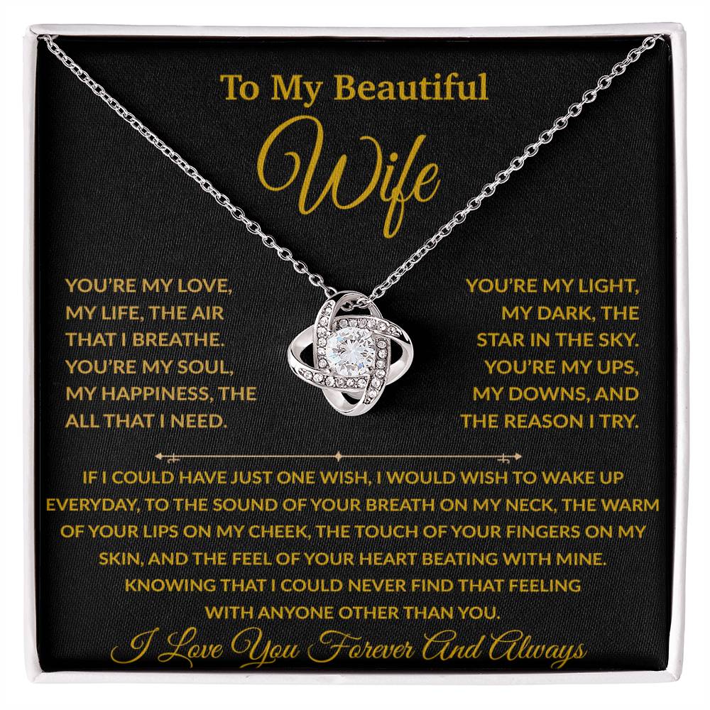 To My Wife Necklace, Christmas Gifts For Women, Anniversary Gift For Wife 8_9_Gold