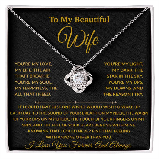 To My Wife Necklace, Christmas Gifts For Women, Anniversary Gift For Wife 8_9_Gold
