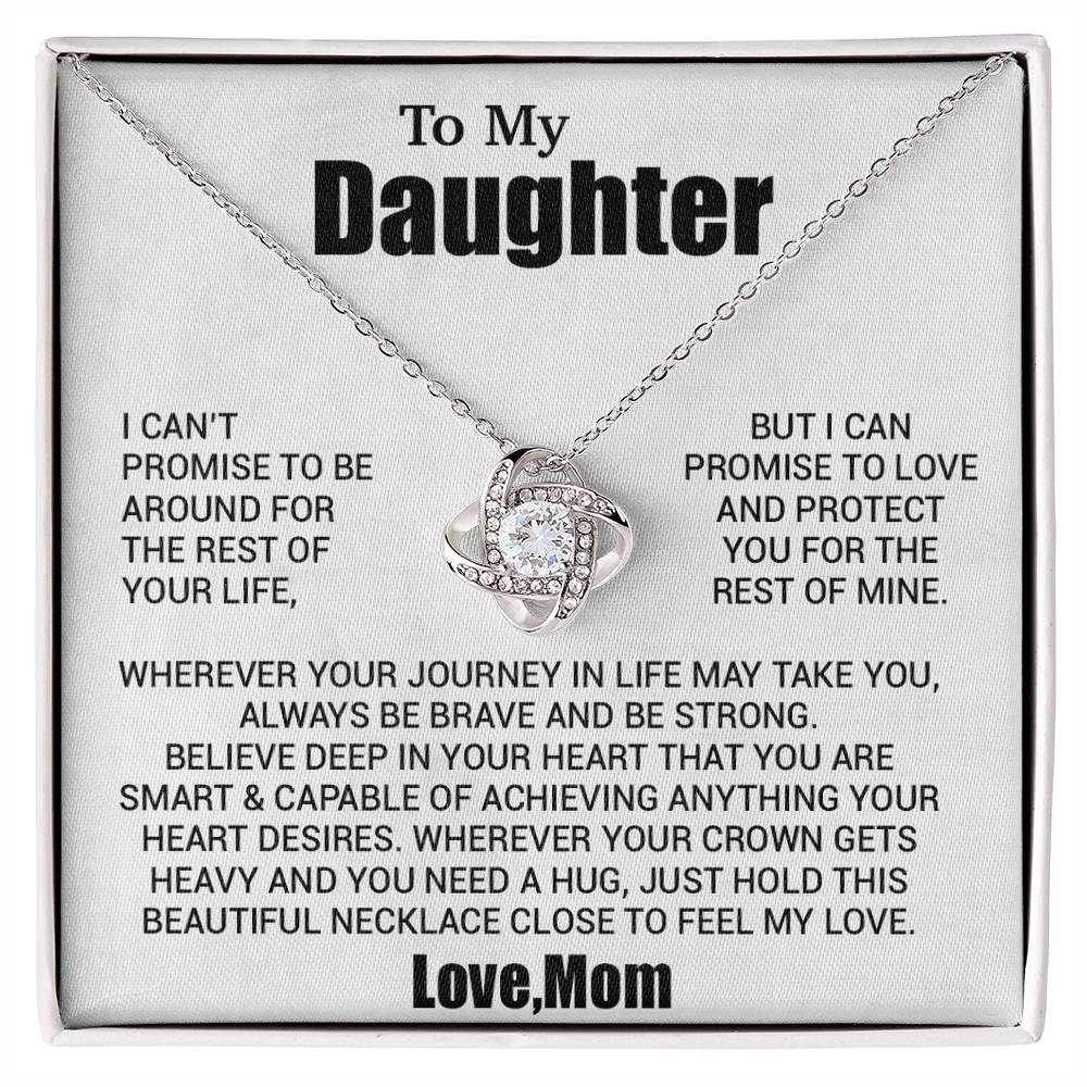 To My Daughter Necklace, Daughter Mother Necklace, Daughter Gift From Mom 24_8_White