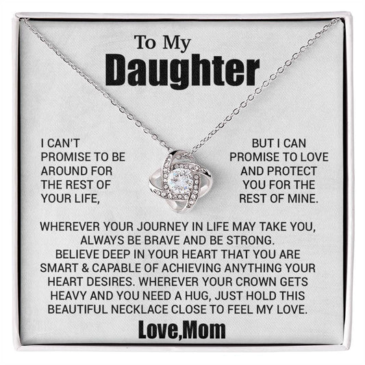 To My Daughter Necklace, Daughter Mother Necklace, Daughter Gift From Mom 24_8_White