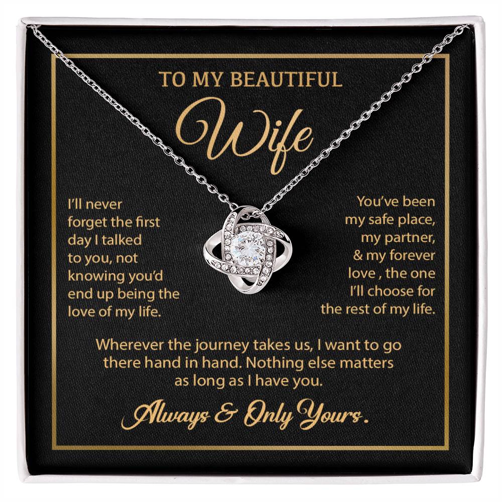 To My Wife Necklace, Gift For Wife, Anniversary Gift For Wife, Necklace For Wife 24_7_Gold