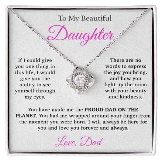 To My Daughter Necklace, Daughter Father Necklace, Daughter Gift From Dad333_Hong
