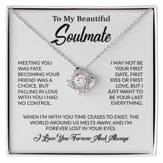 To My Soulmate Necklace, Soulmate Gift, Gift For Girlfriend, Christmas Gift 16_10_White