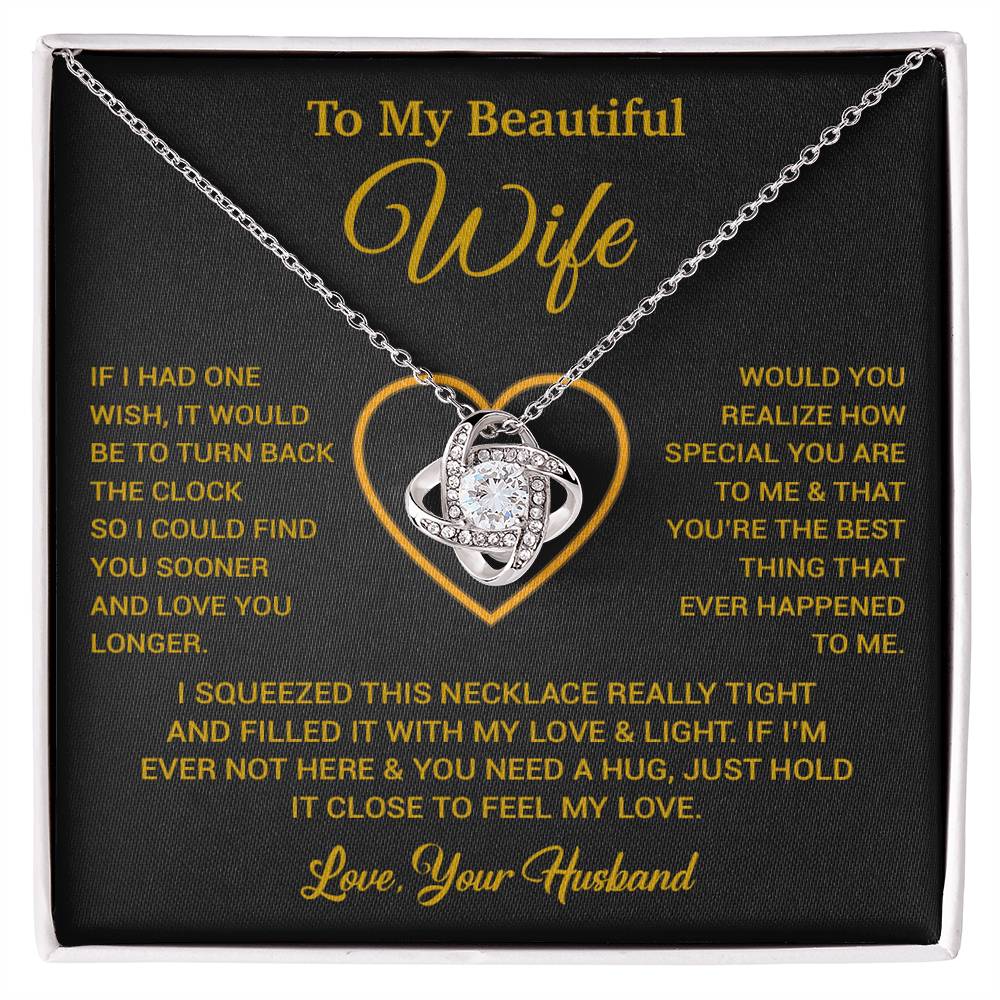 To My Wife Necklace, Gift For Wife, Anniversary Gift For Wife, Necklace For Wife 28_5_Gold