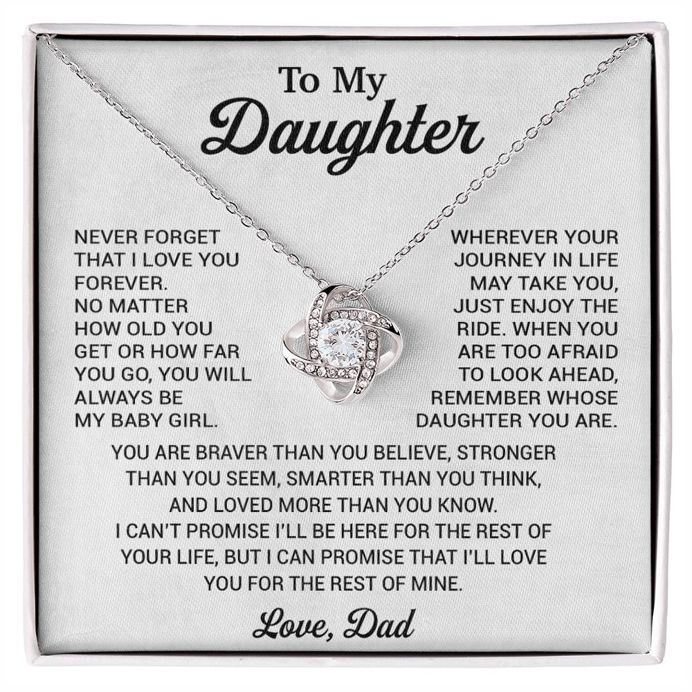 To My Daughter Necklace, Daughter Father Necklace, Daughter Gift From Dad 20_8_White