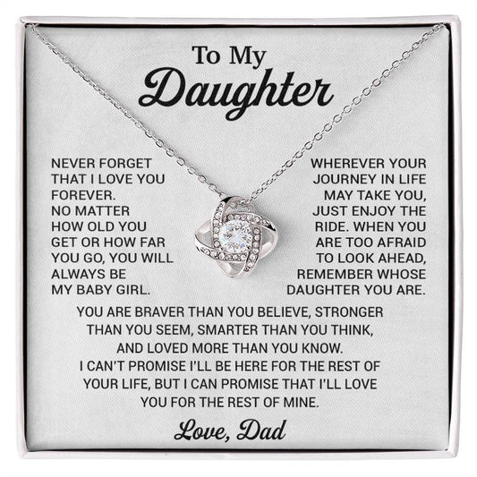 To My Daughter Necklace, Daughter Father Necklace, Daughter Gift From Dad 20_8_White