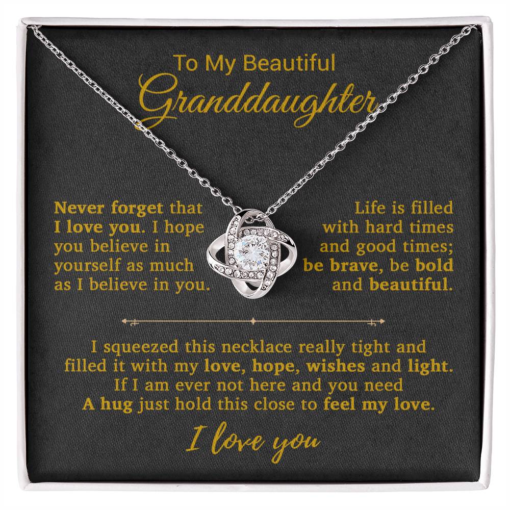 To My Granddaughter Necklace, Birthday Gift For Granddaughter, Birthday Gifts 14_9_Gold