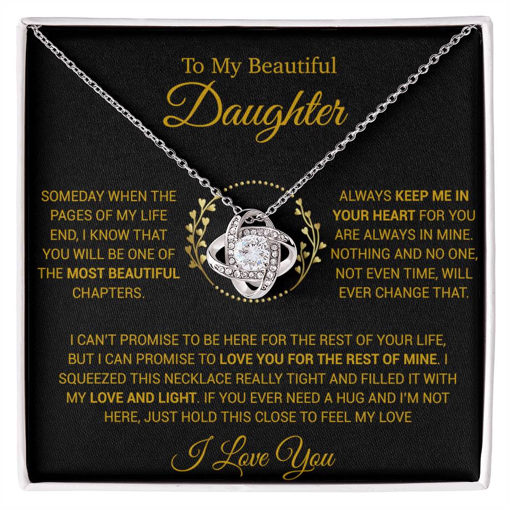 To My Daughter Necklace, Gift for Daughter from Dad, Daughter Father Necklace 16_12_Gold