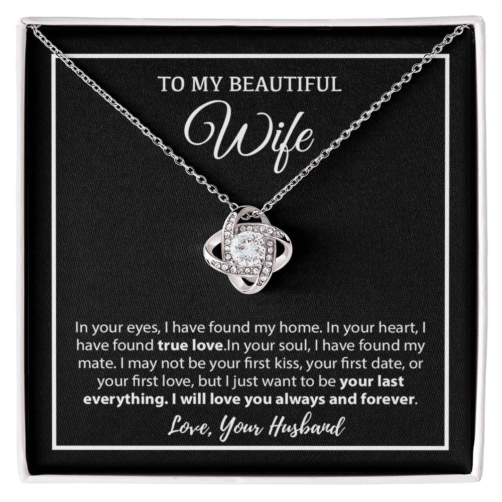 To My Wife Necklace, Christmas Gifts For Women, Anniversary Gift For Wife 18_12_White