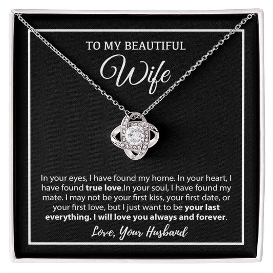 To My Wife Necklace, Christmas Gifts For Women, Anniversary Gift For Wife 18_12_White