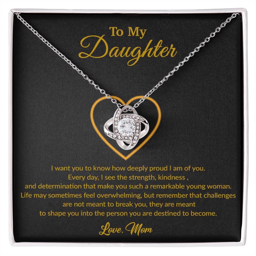 To My Daughter Necklace, Gift for Daughter from Dad, Father Daughter Necklace 10_8_Gold