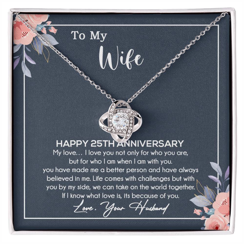 25th Anniversary Gift For Wife Necklace, 25 Year Anniversary, 25th Wedding Gift _Blue