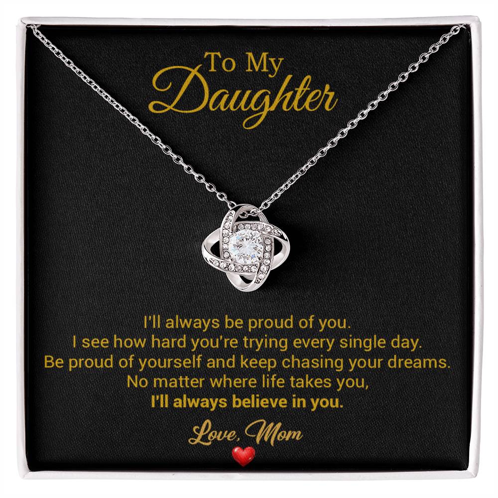 To My Daughter Necklace, Gift For Daughter From Dad, Daughter Father Necklace 2_8_Gold
