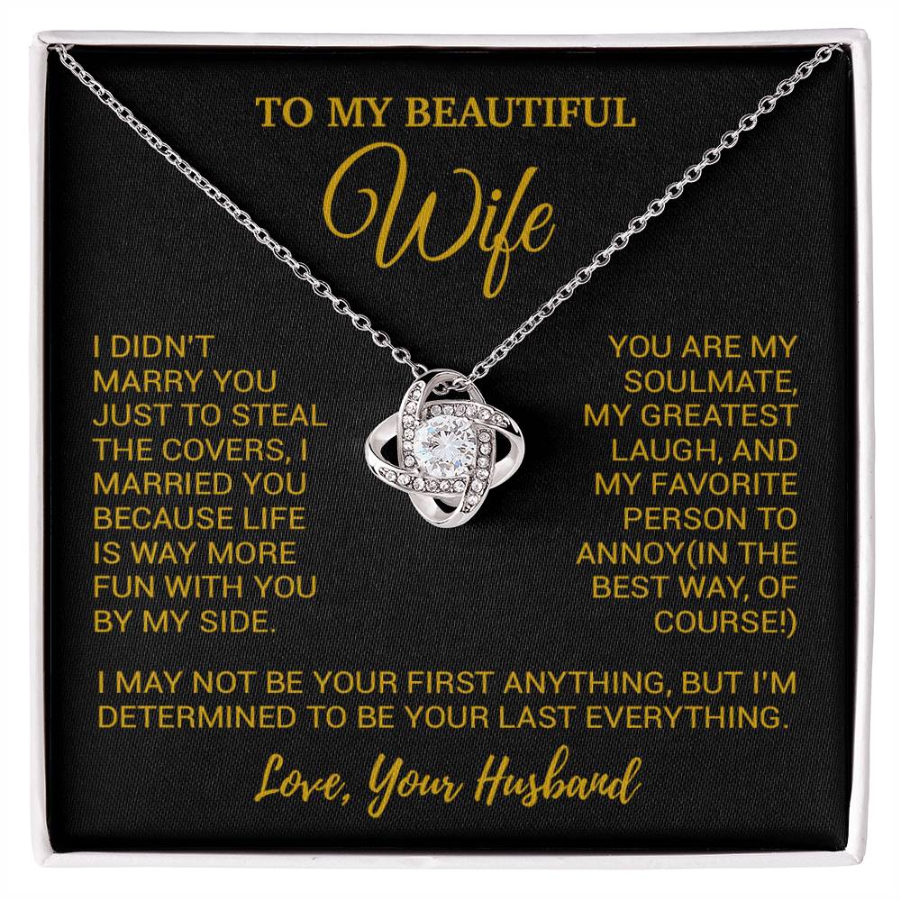 To My Wife Necklace, Christmas Gifts For Women, Anniversary Gift For Wife 24_10_Gold
