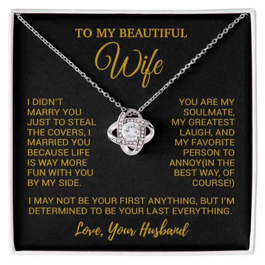 To My Wife Necklace, Christmas Gifts For Women, Anniversary Gift For Wife 24_10_Gold