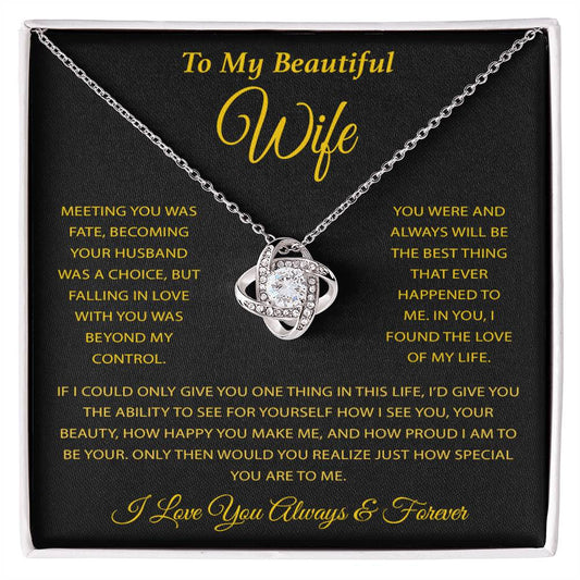 To My Wife Necklace, Wife Gift from Husband, Wife Birthday Gift, Christmas Gift 3_12_Gold