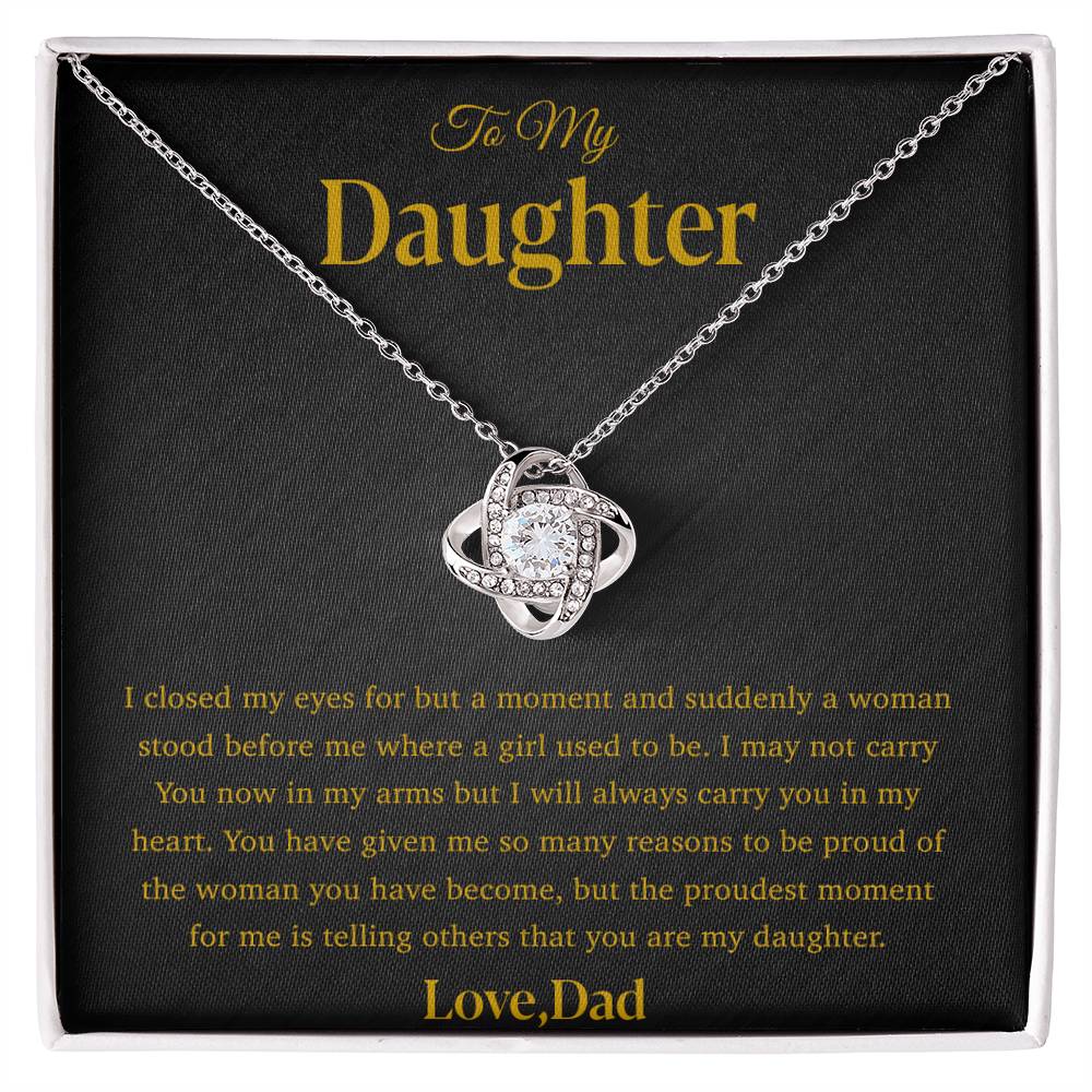 To My Daughter Necklace, Gift for Daughter from Dad, Father Daughter Necklace 28_4_Gold