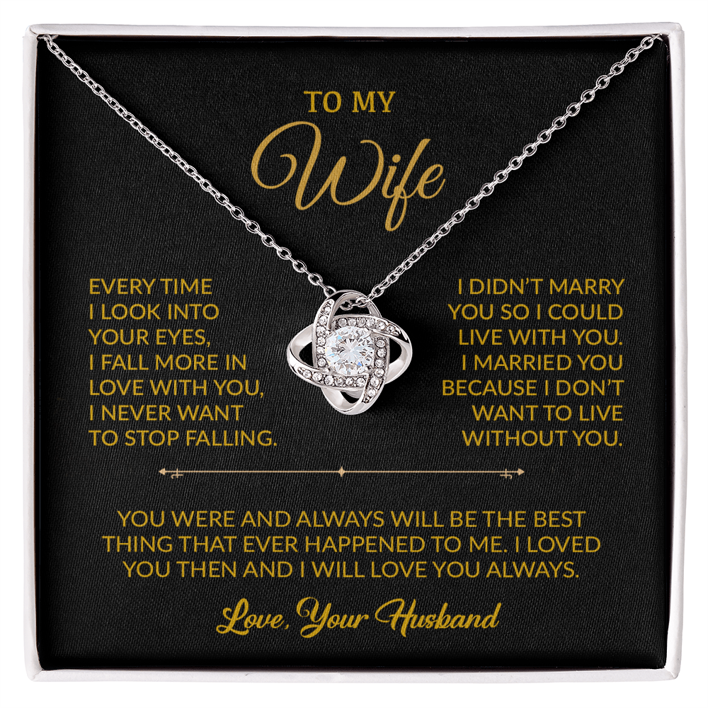 To My Wife Necklace, Gift For Wife, Anniversary Gift For Wife, Necklace For Wife 8_9_Gold