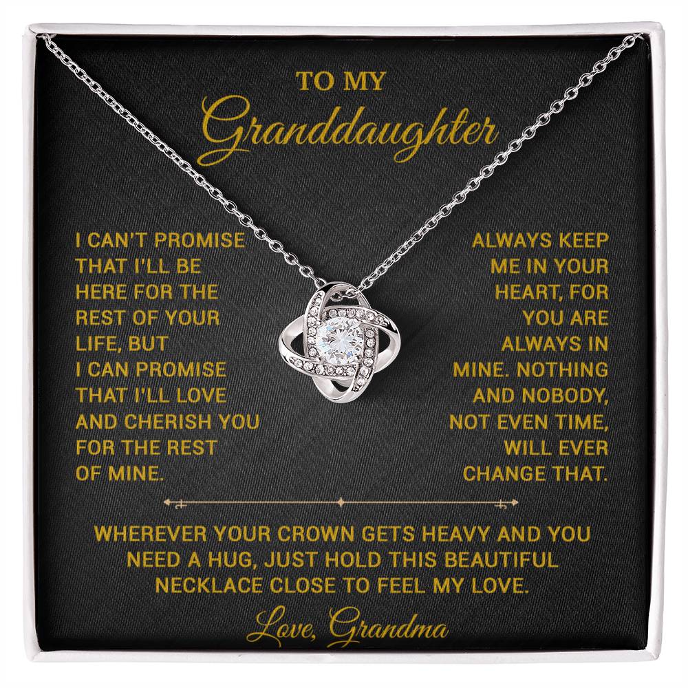 To My Granddaughter Necklace, Granddaughter Gift from Grandma, Christmas Gift 20_8_Gold