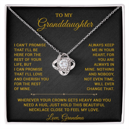 To My Granddaughter Necklace, Granddaughter Gift from Grandma, Christmas Gift 20_8_Gold